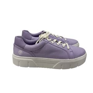 Timberland Women's Laurel Court Low Lace Purple Canvas Sneaker A64GC-Size: 8.5